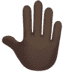 🤚🏿 raised back of hand: dark skin tone display on Apple